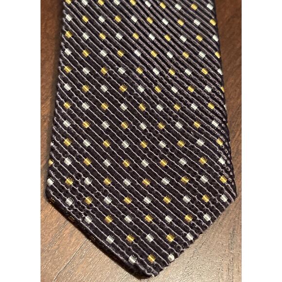 Luciano Barbera Repp 50% Silk 50% Cotton Men’s Neck Tie Made In Italy - Picture 6 of 9